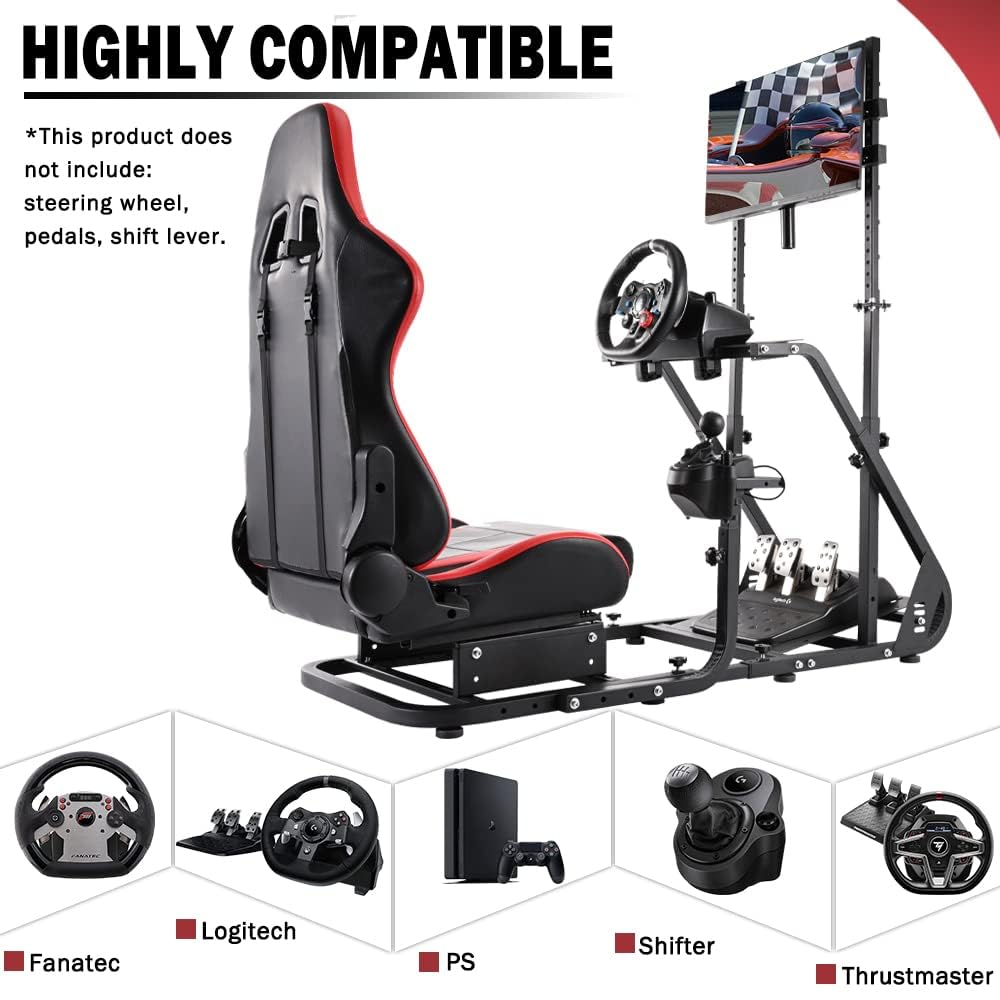 Supllueer Racing Simulator Cockpit Stand or Seat Fit Logitech G923 G29 G920