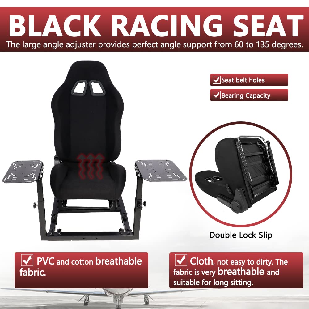 Supllueer Flight Simulation Cockpit with Seat fit Thrustmaster A10C Logitech X56