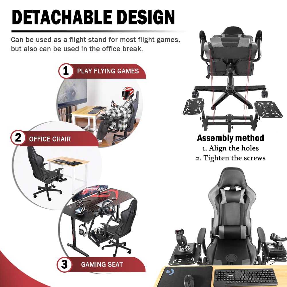 Supllueer Flight Joystick Hotas Chair Mount fit Thrustmaster A10C X56 X52