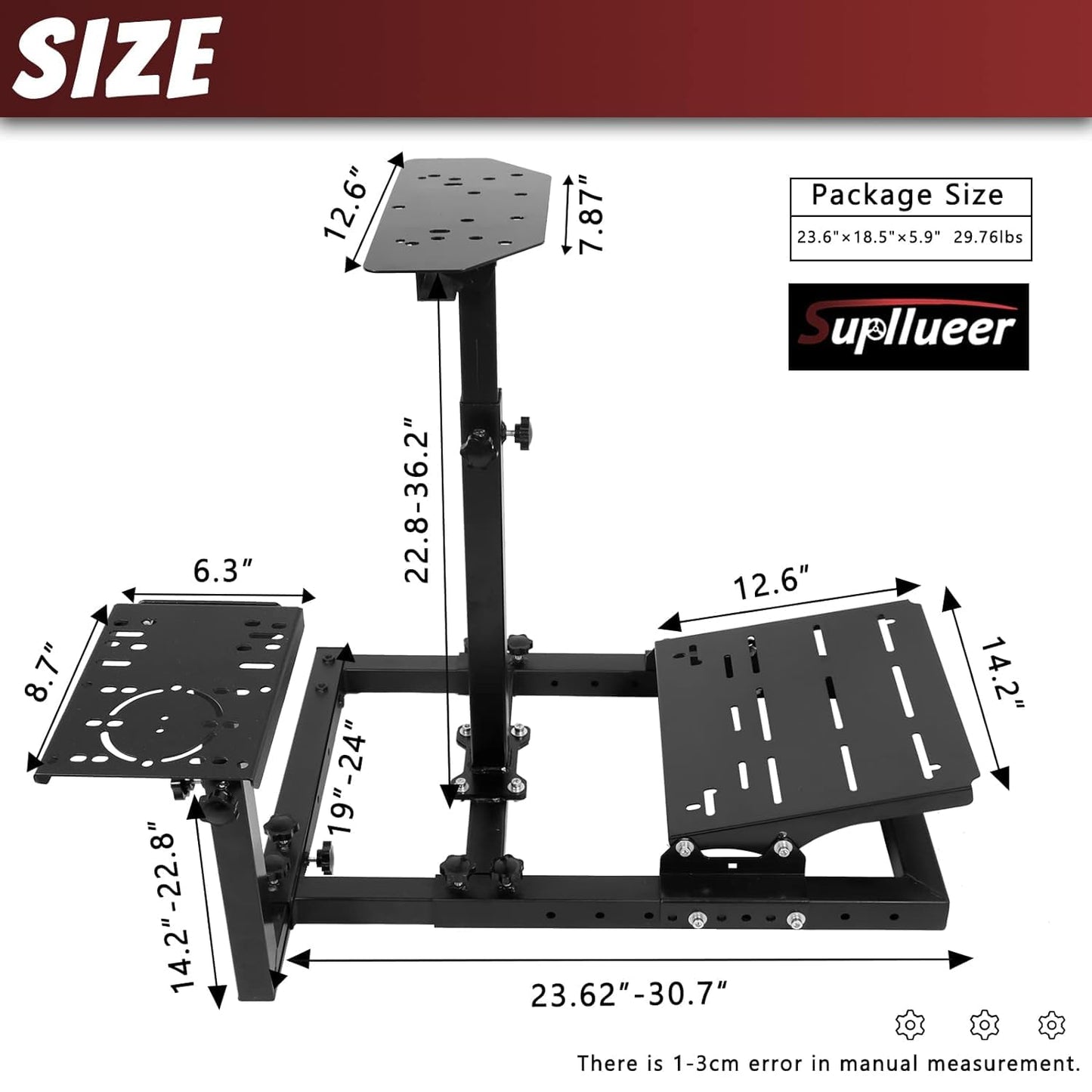 Supllueer Racing Wheel Stand Fit for Logitech G920 G923 G29 Thrustmaster T300RS