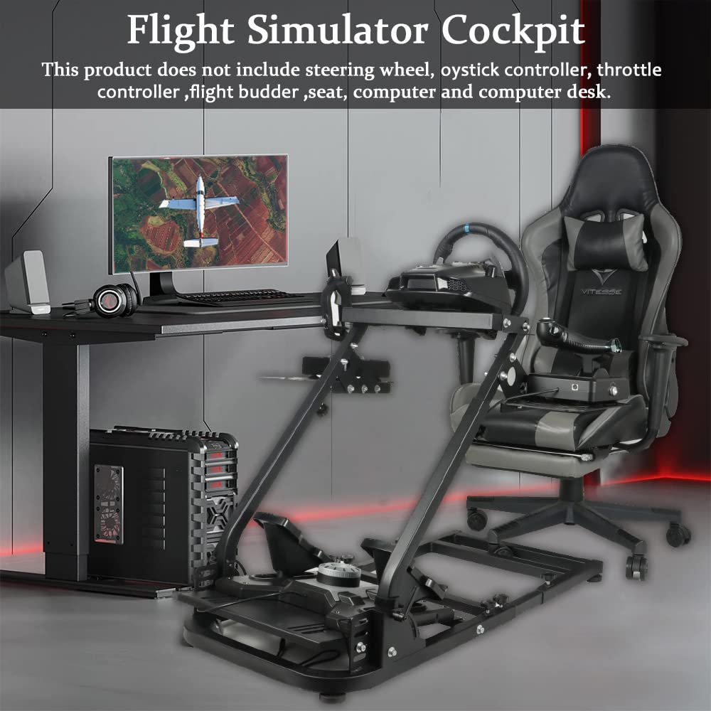 Supllueer Flight Game Mount&Racing Simulator Stand Fit Logitech Saitek Honeycomb