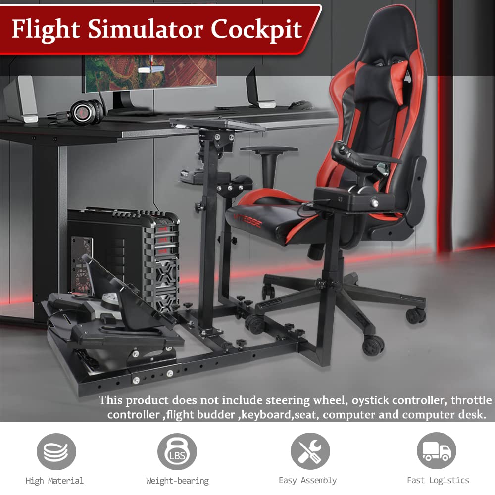 Supllueer Flight Game Mount&Racing Wheel Stand fit Logitech Thrustmaster Saitek