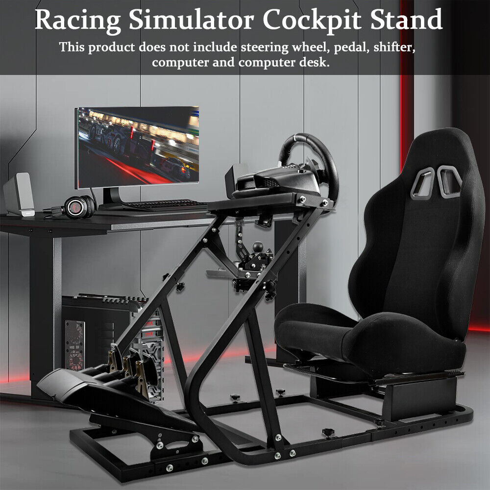 Supllueer Racing Simulator Cockpit Stand with Seat Fit Logitech G29 G920 G923