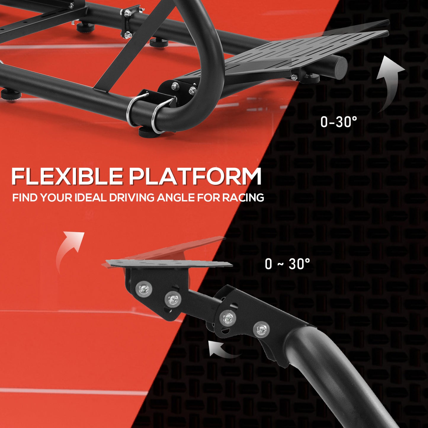 Supllueer Racing Simulator Cockpit Stable Round Tube Single Arm With Black Seat Fits For Logitech Thrustmaster PXN Fanatec.Excluding electronic devices