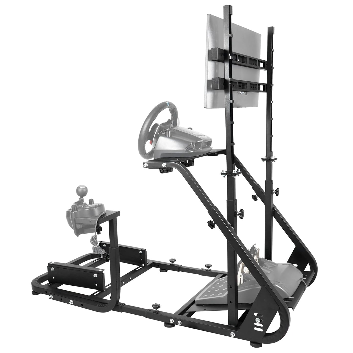 Supllueer G29 Racing Simulator Cockpit Stand with TV Stand Fit Logitech G923