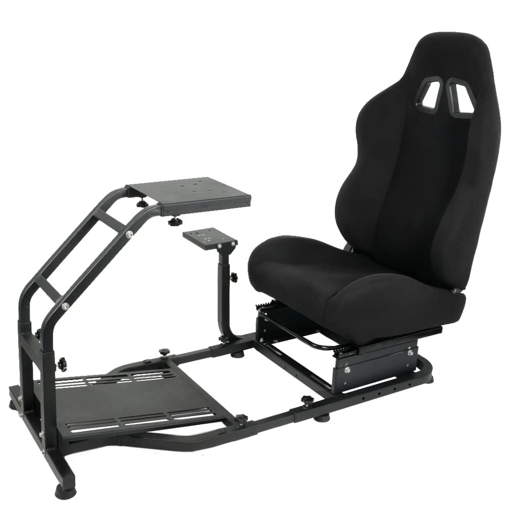 Supllueer Wheel Stand Racing Simulator Cockpit with Seat fit Logitech G29 G920