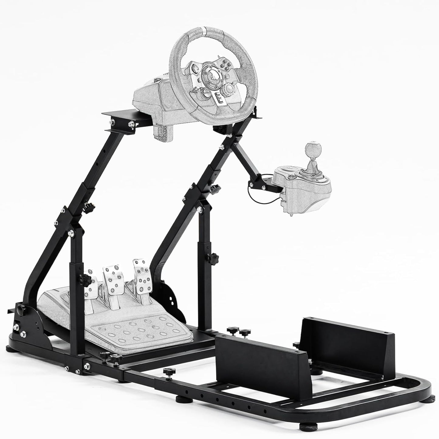Supllueer G29 Racing Simulator Cockpit Stand Fits Logitech G920 Thrustmaster