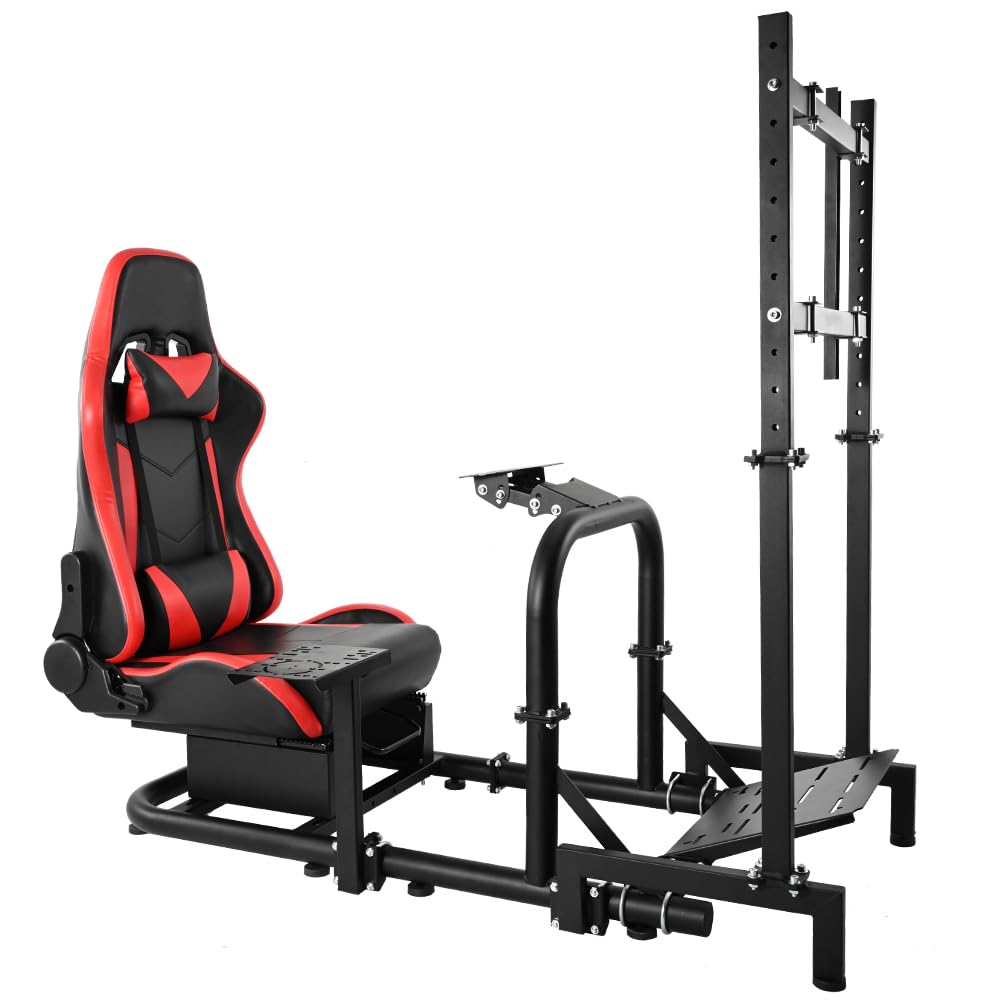 Supllueer Racing Simulator Cockpit Stand or Racing Seat Fit Logitech G920 G923