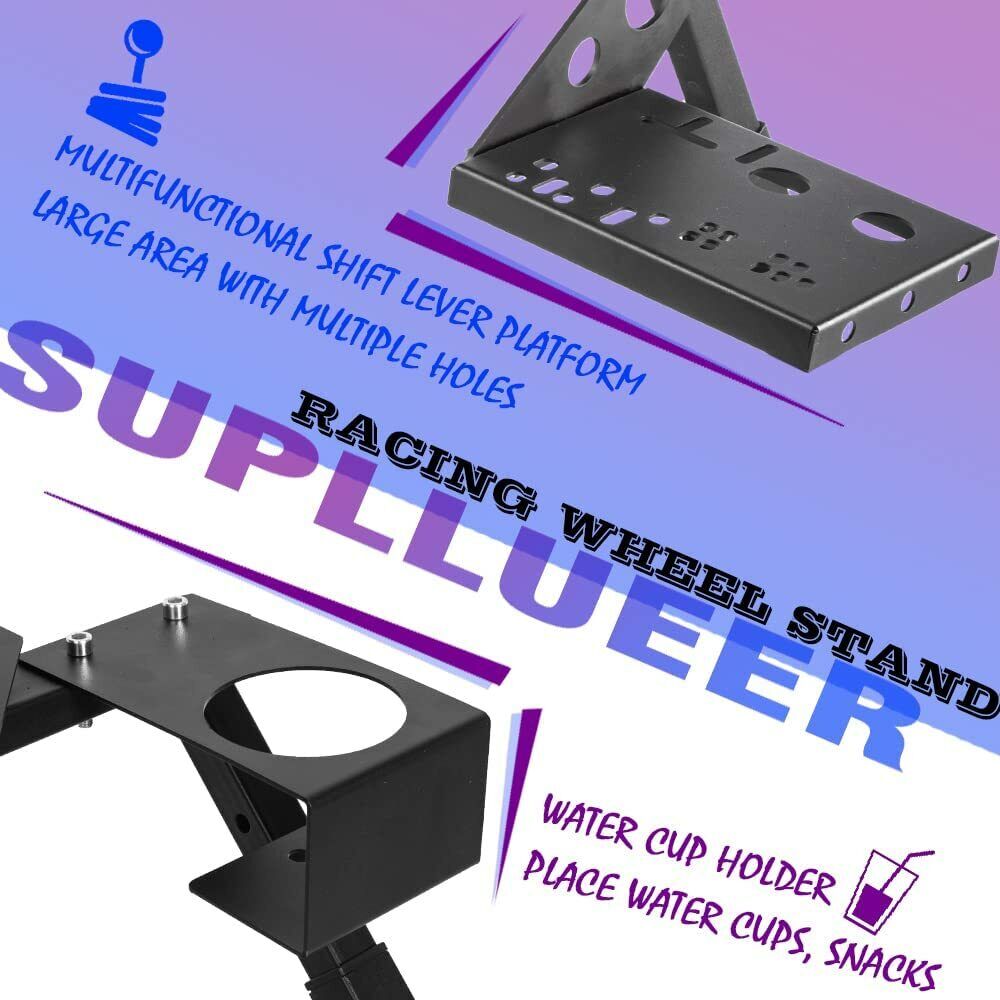 Supllueer Racing Wheel Stand Fit Logitech G923 Thrustmaster T300