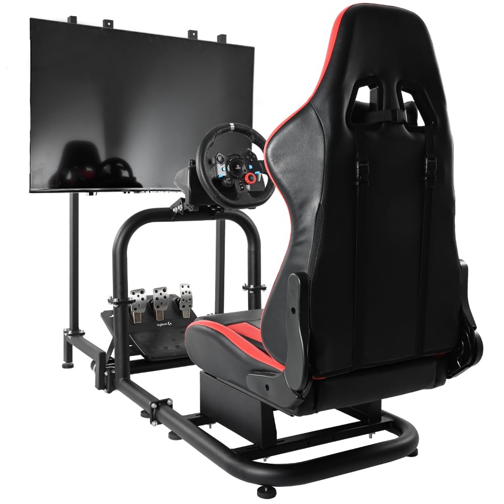 Supllueer Racing Simulator Cockpit Stand or Racing Seat Fit Logitech G920 G923