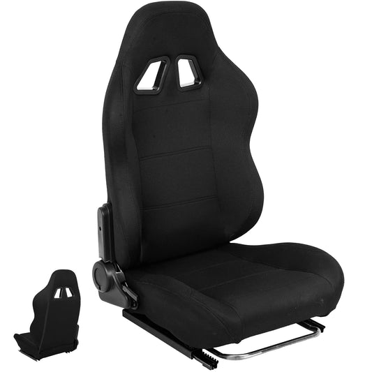 Supllueer Racing Bracket Seat Simulator Seat with Double Locking Slides Gaming Racing Seat Adjustable Fits Most Racing Wheel Stands(No Steering Wheel Stand)