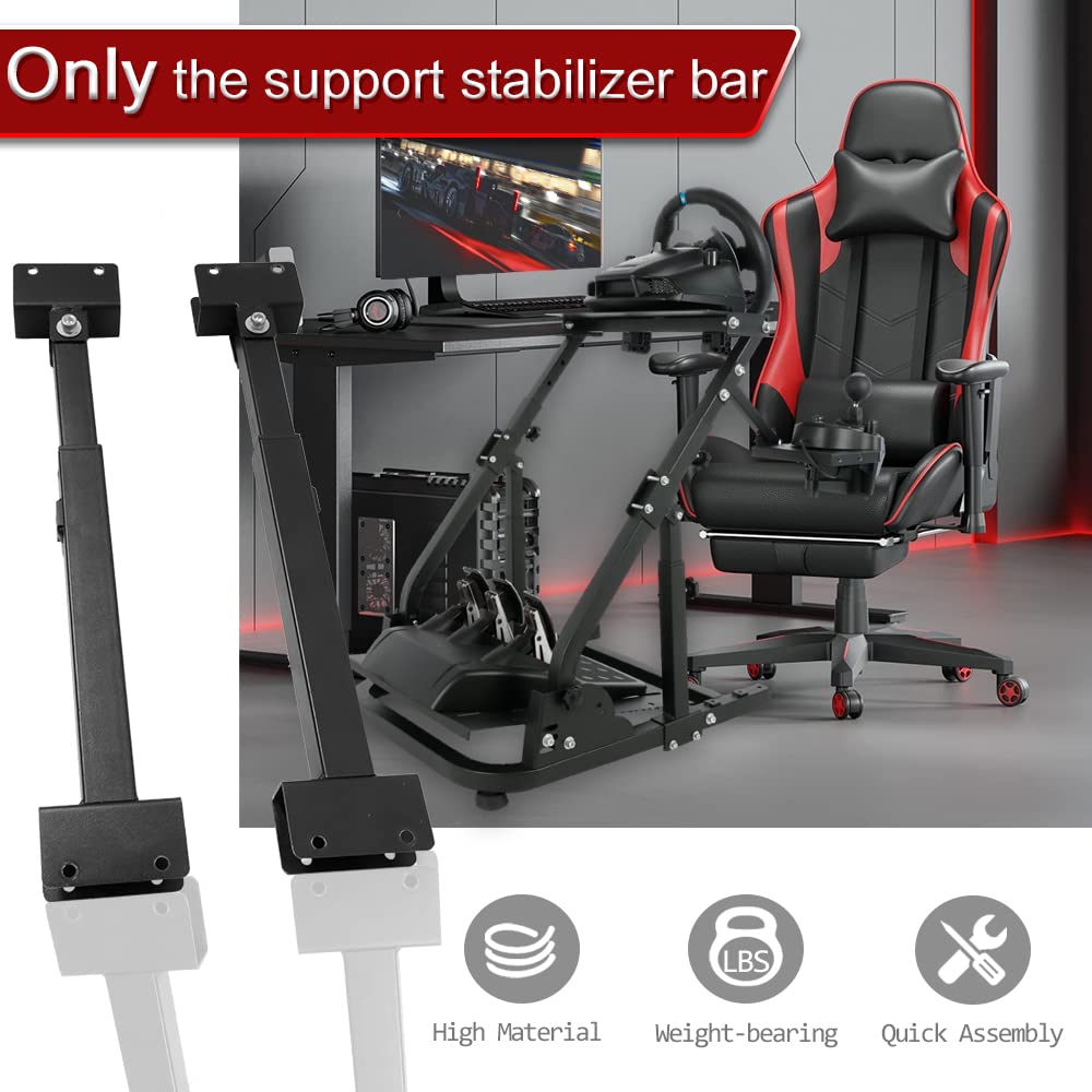 Supllueer Racing Simulation Game Stand Support Arm Reinforcement Accessory, Exactly Matches Some of Our Store's Racing Game Brackets, Including Mounting Bolts, no Stand