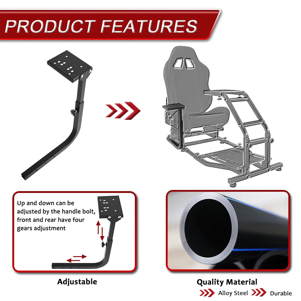 Supllueer Racing Simulator Cockpit Stand Gear Lever Accessories,for Our Racing Game Simulator Stand fit Logitech G25 G27 G29 G920 G923 Thrustmaster Fanatec, NO Handbrake Shifter