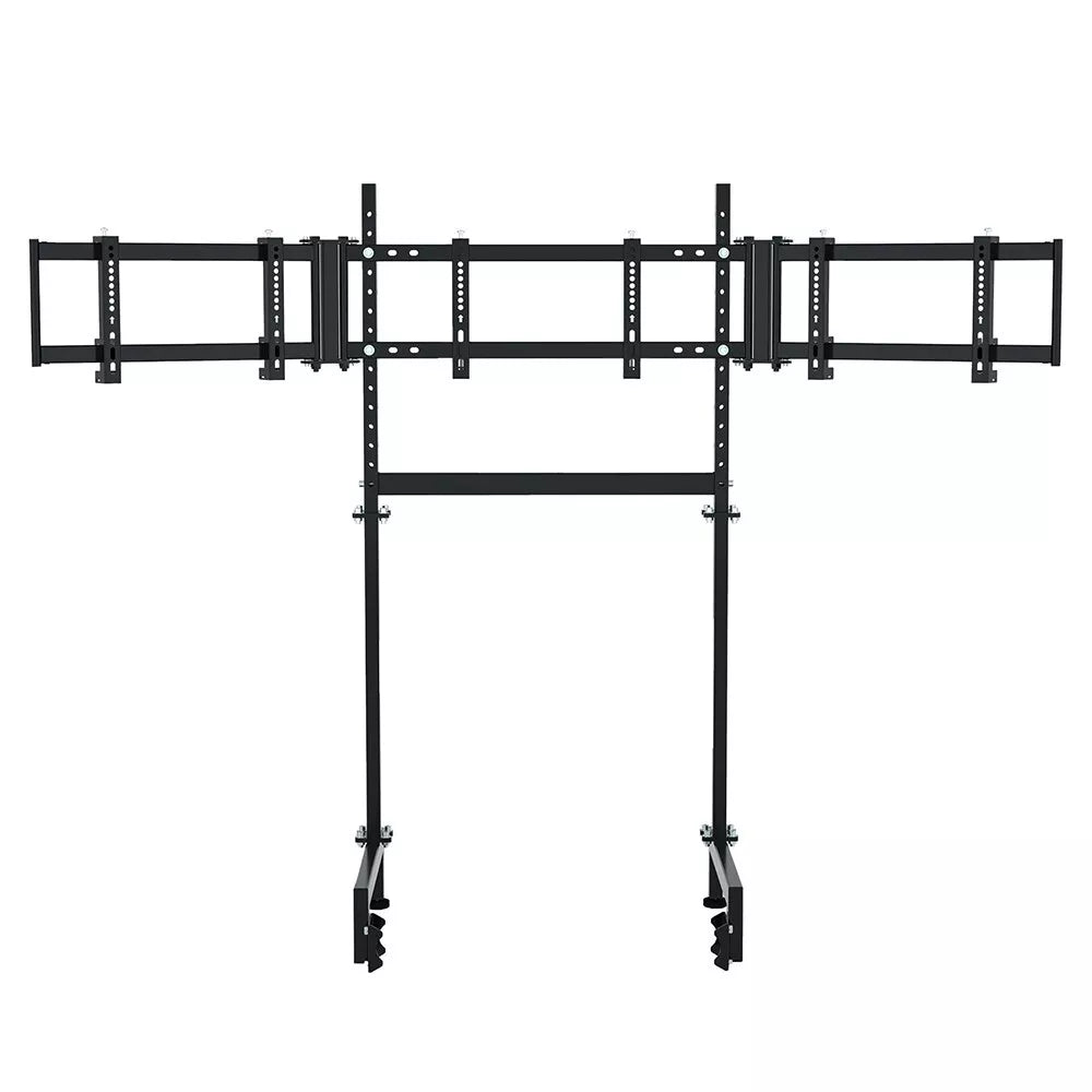 Supllueer Triple Screen Monitor Stand for Round Tube Racing Simulator Cockpit