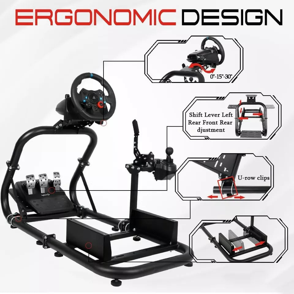 Supllueer Racing Wheel Stand Simulator Cockpit Stand Fit for Logitech G920 G29