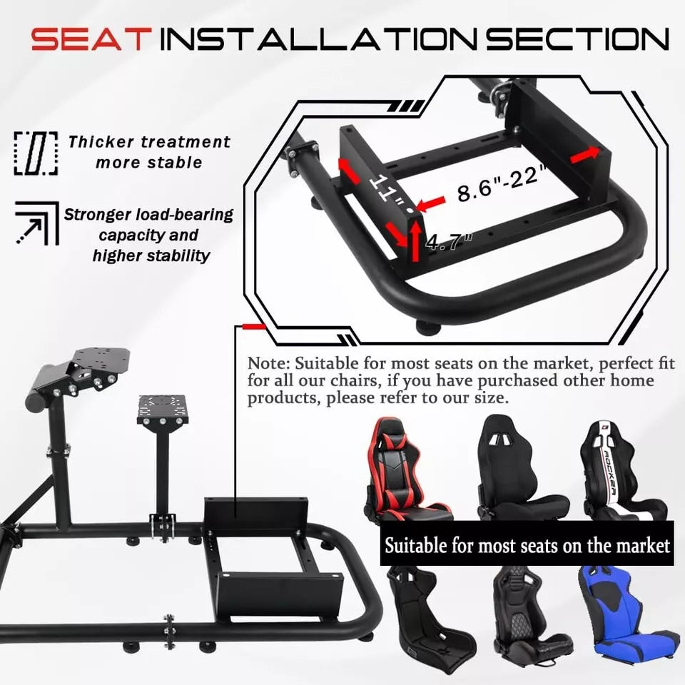 Supllueer Racing Wheel Stand Simulator Cockpit Stand Fit for Logitech G920 G29