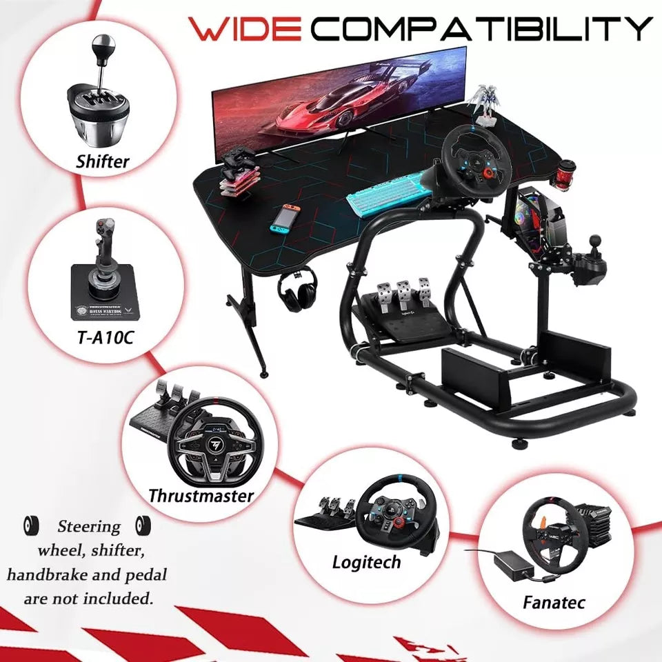 Supllueer Racing Wheel Stand Simulator Cockpit Stand Fit for Logitech G920 G29